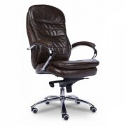 Кресло Everprof Valencia M кожа коричневый (EC-330 Leather Brown)