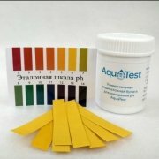 Универсальная индикаторная бумага "AquaTest" для измерения pH 1-14 (100 штук pH-полоски)